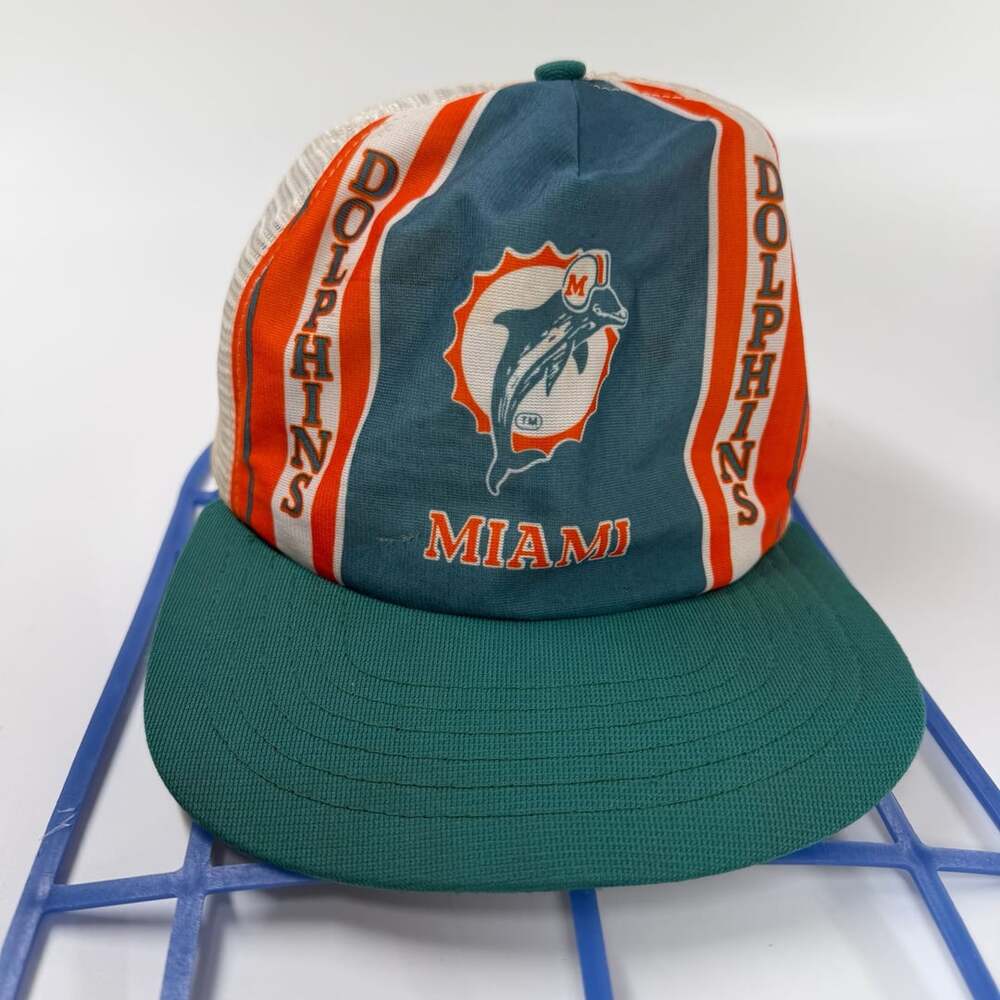 Miami Dolphins Vintage NFL Trucker Snapback Hat Cap